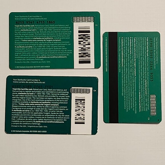 STARBUCKS VALENTINE'S DAY Gift Cards Lot of 3 - Picture 2 of 2